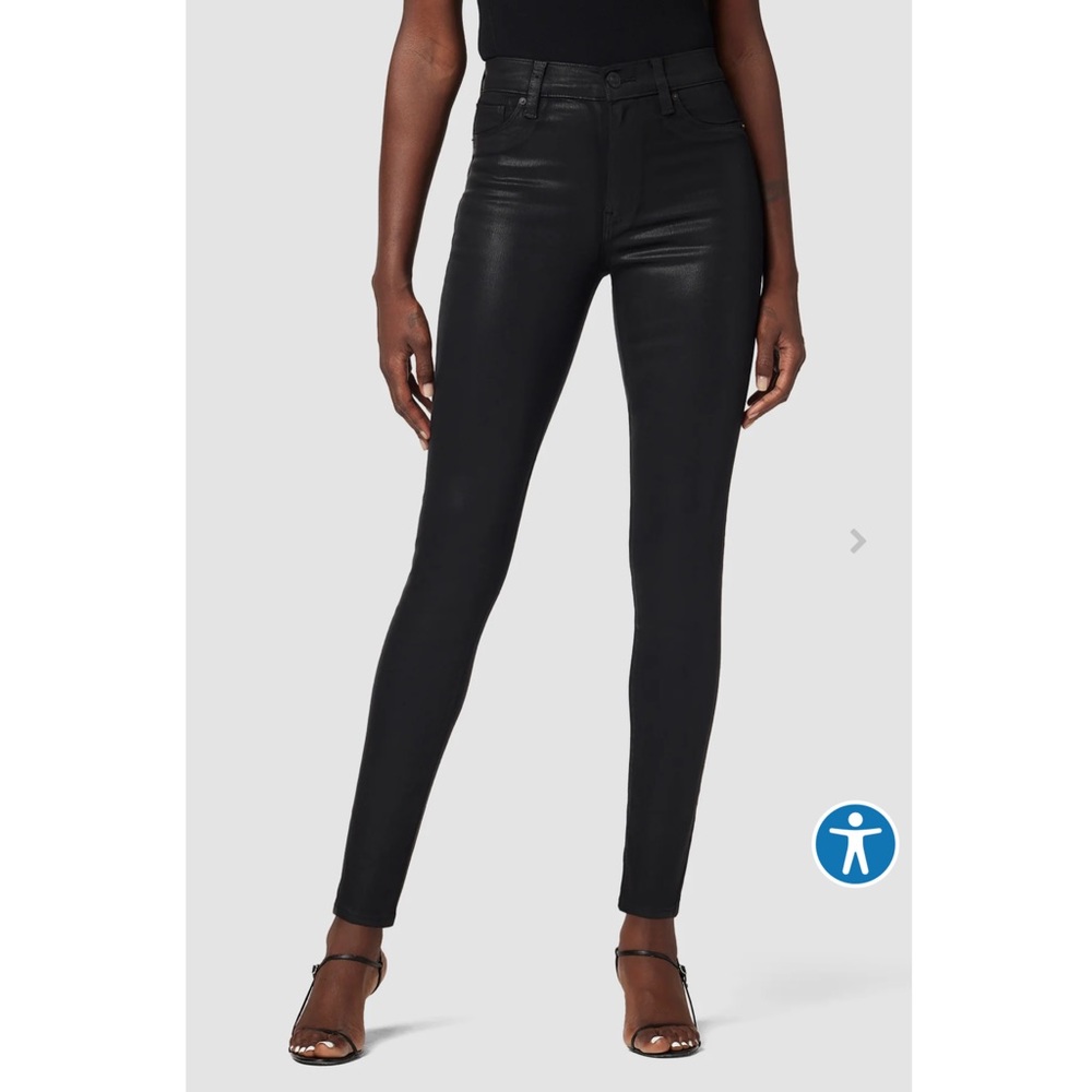 Hudson High Waist Skinny Black Jeans